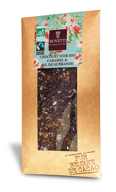 Bovetti Tablette Chocolat Noir Caramel Sel 100g